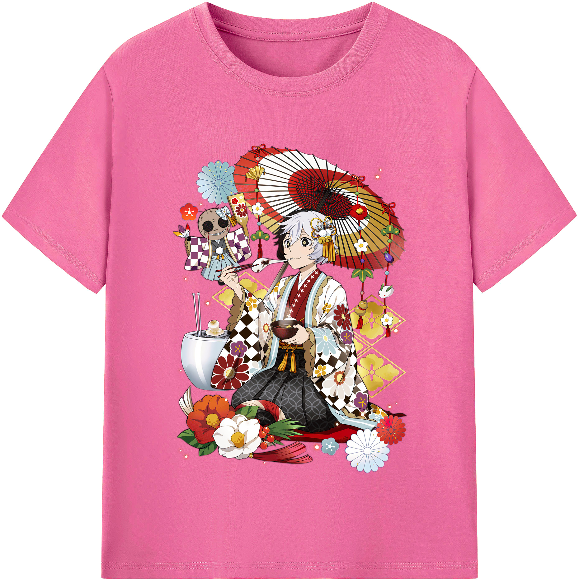 （画像用） 文豪ストレイドッグス Bungo Stray Dogs レディースカジュアルプリントTシャツ（綿100％）